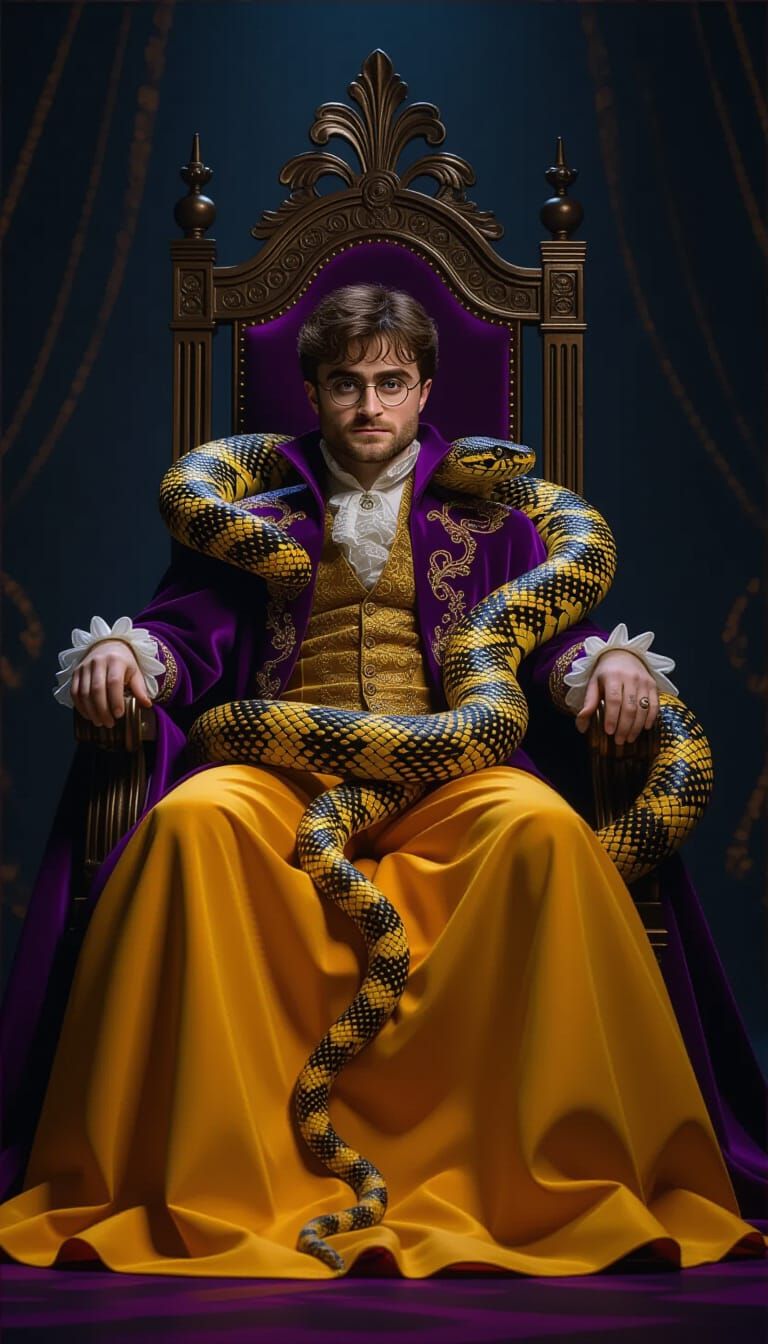 Daniel Radcliffe as Snake King in Mystical Setting