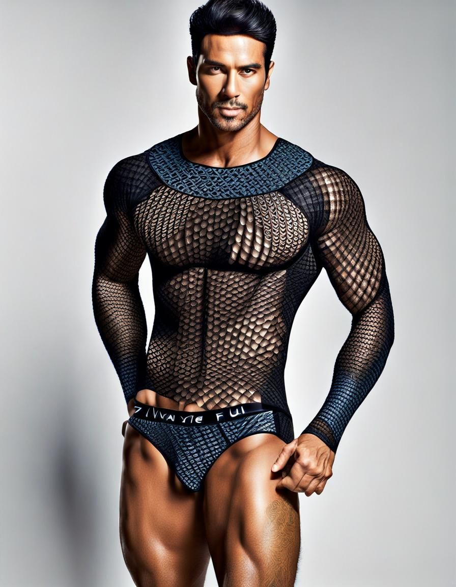 guy in a black mesh underwear v1