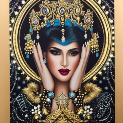 Woman with Jeweled Crown Concept Art