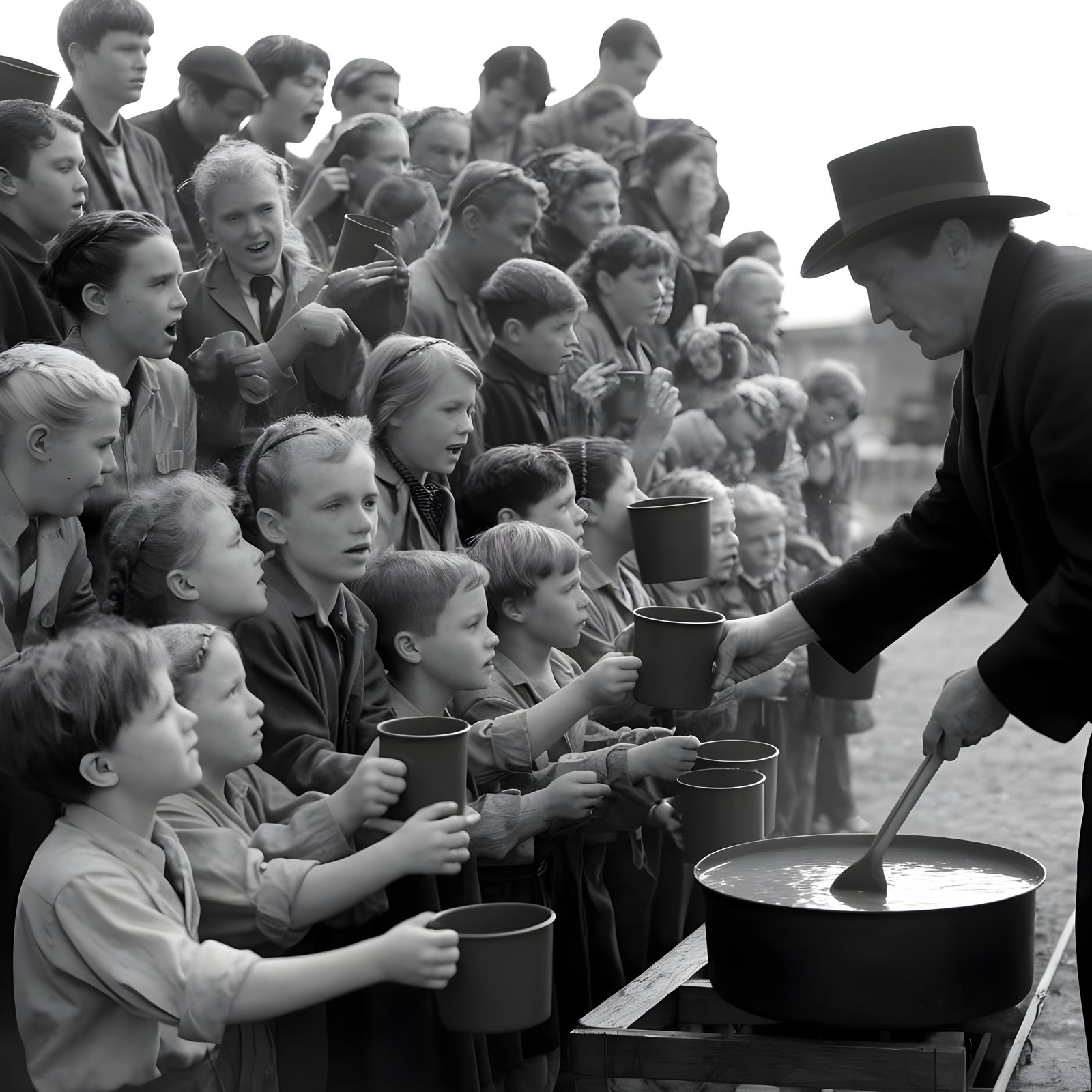 Desperate Children at Depression Era Work Camp