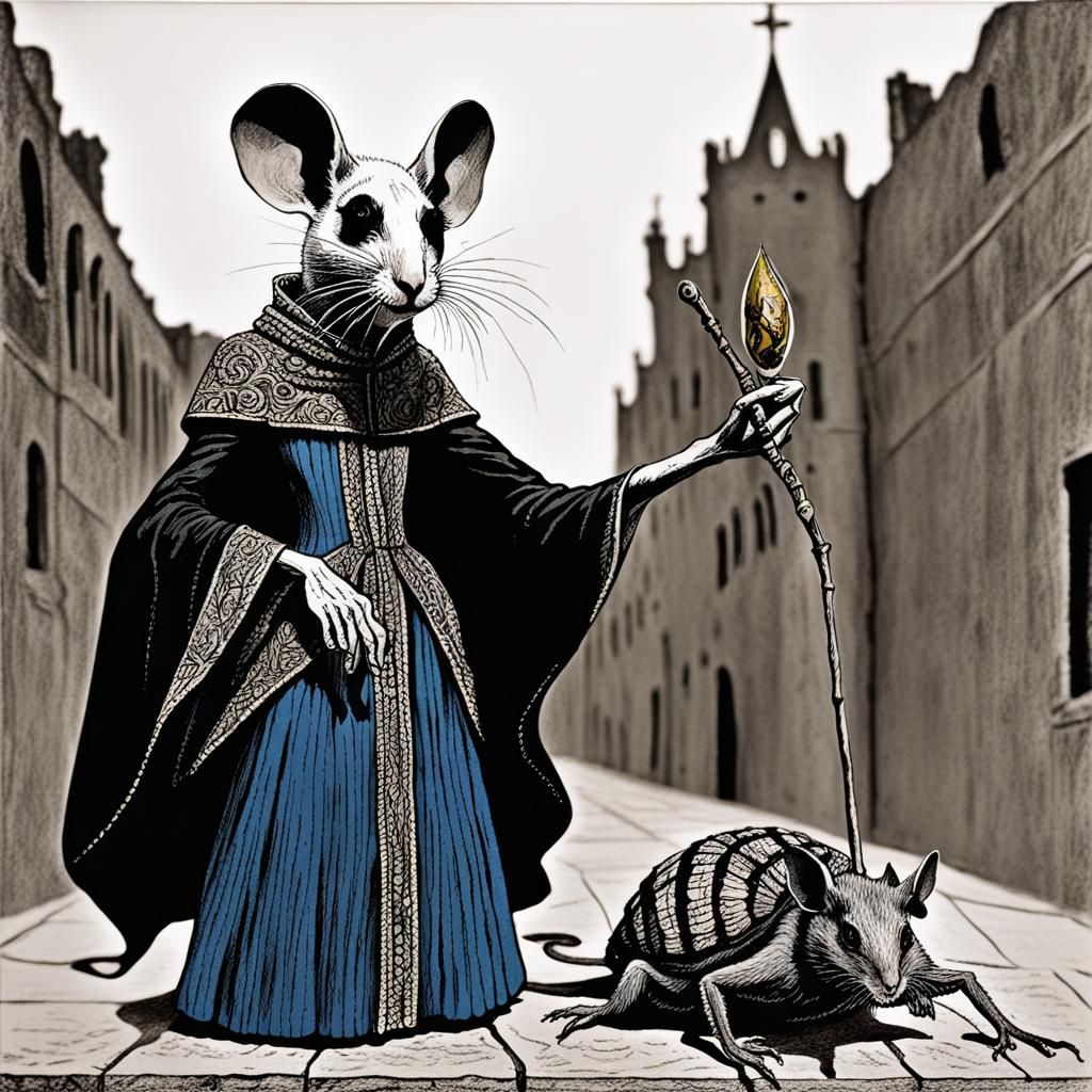 Sorceress and Sorcerer Spouse Team, Detailed Art