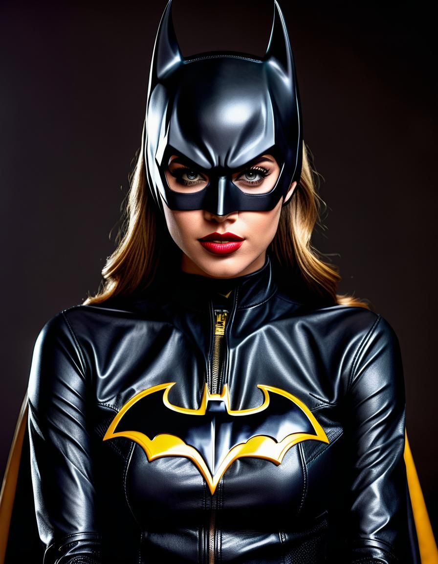 Miley Cyrus as Hyperrealistic Batgirl in 8K