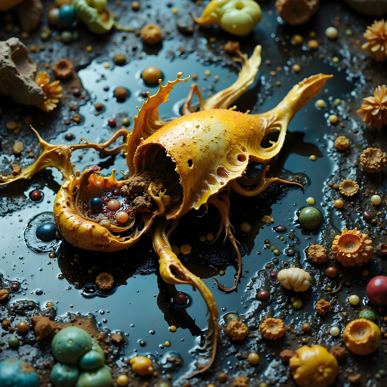 Disturbing Organic Surface Reflecting Wetness