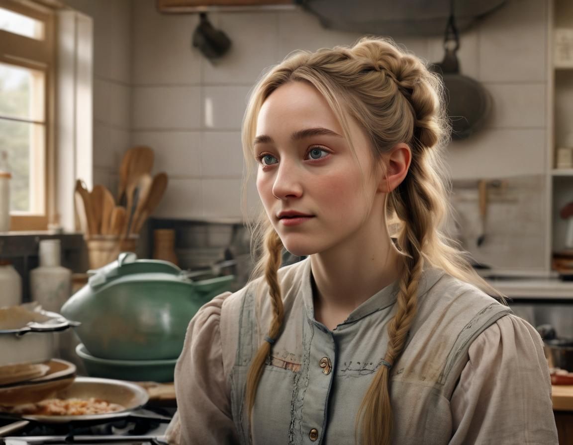 Saoirse Ronan as Elf Cooking in Kitchen