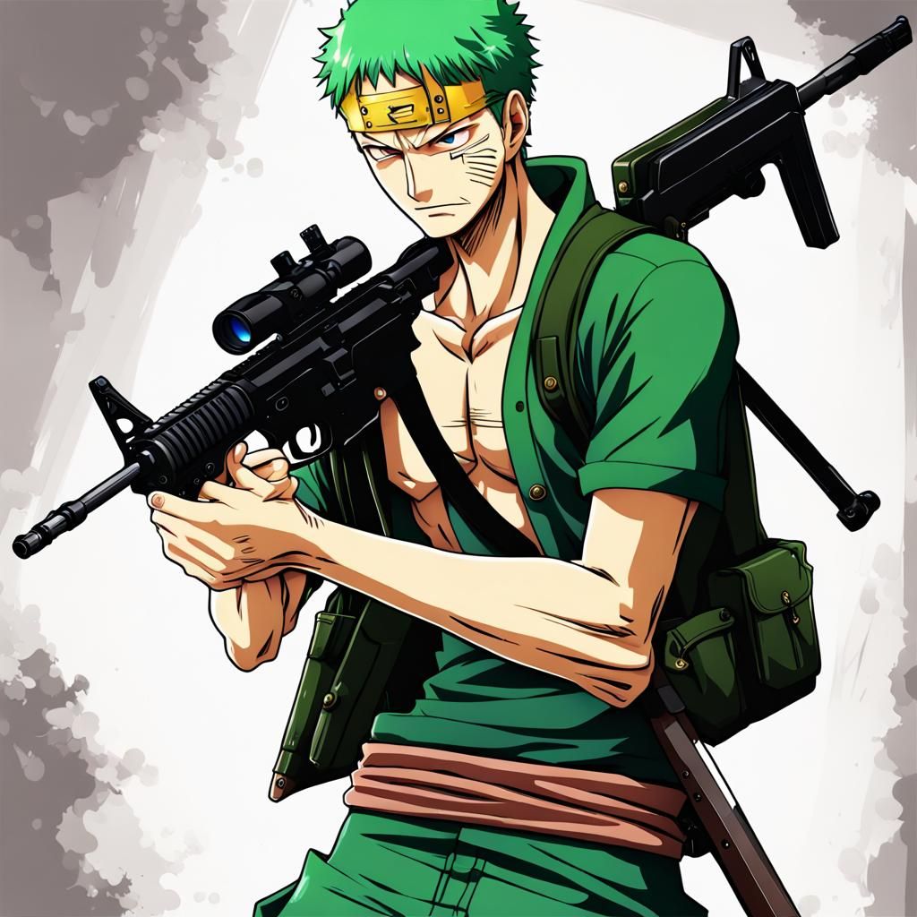 Anime Style Character with Weapon