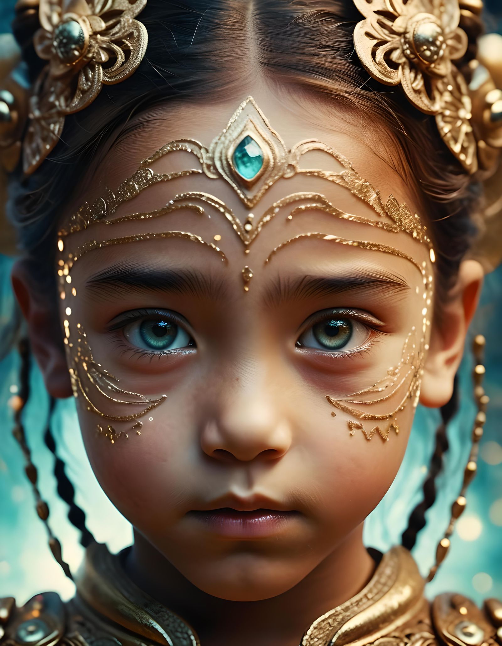 Detailed Portrait of Strength in Fairytale Style