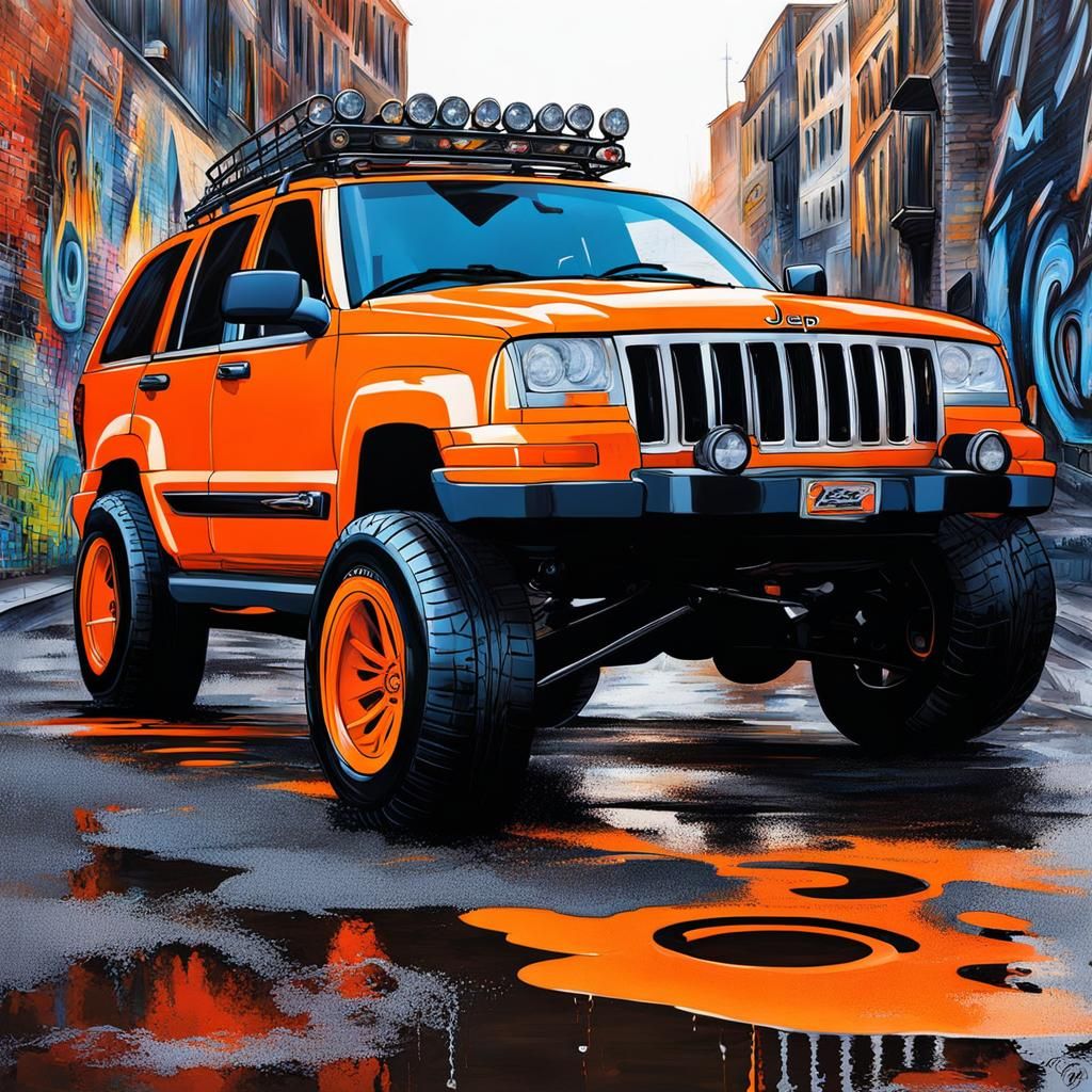 Disney Cars Themed Jeep Grand Cherokee in Graffiti Style