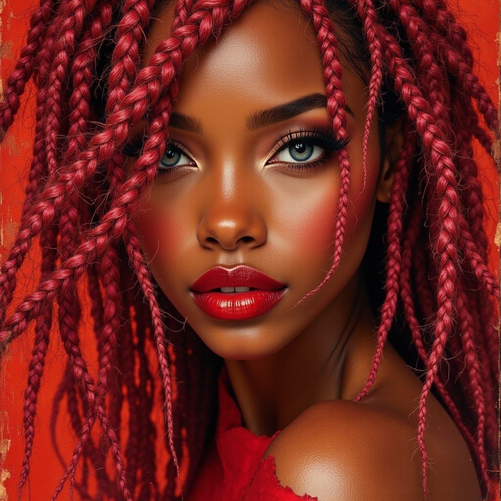 African Goddess Portrait in Vogue Style