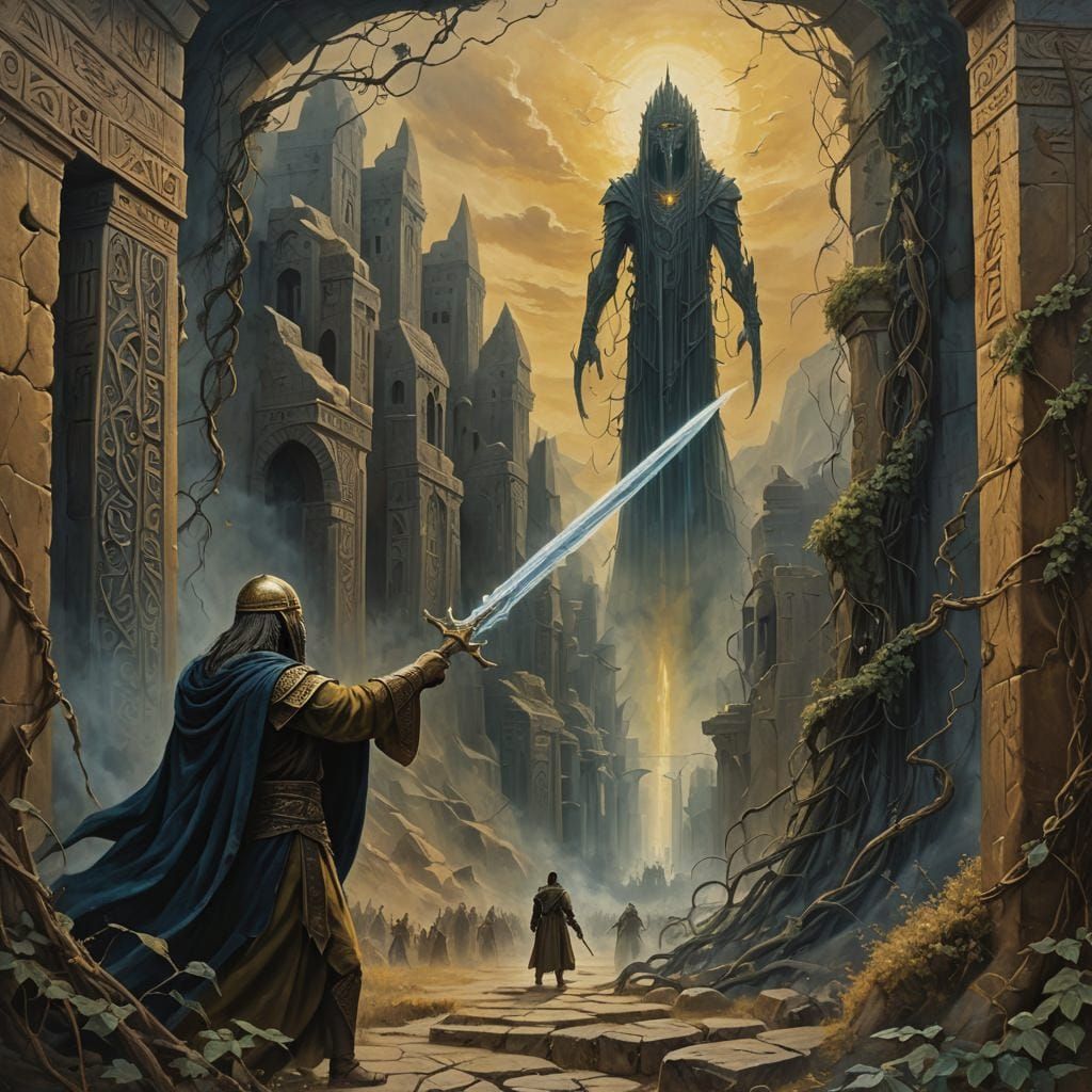 Legendary Sword Aspid in Ancient Uruk Wall