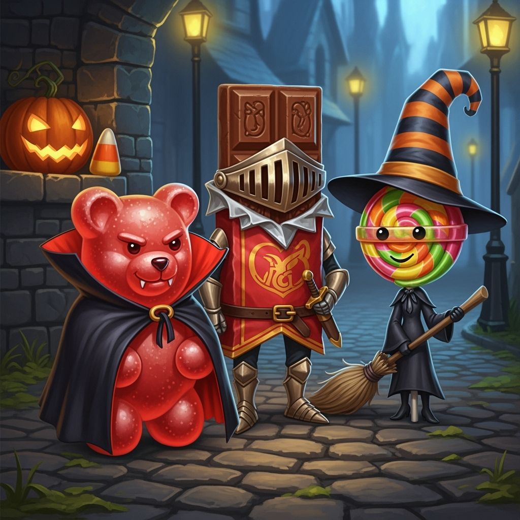 D&D Candy Characters in Halloween Costumes for Trick-or-Trea...