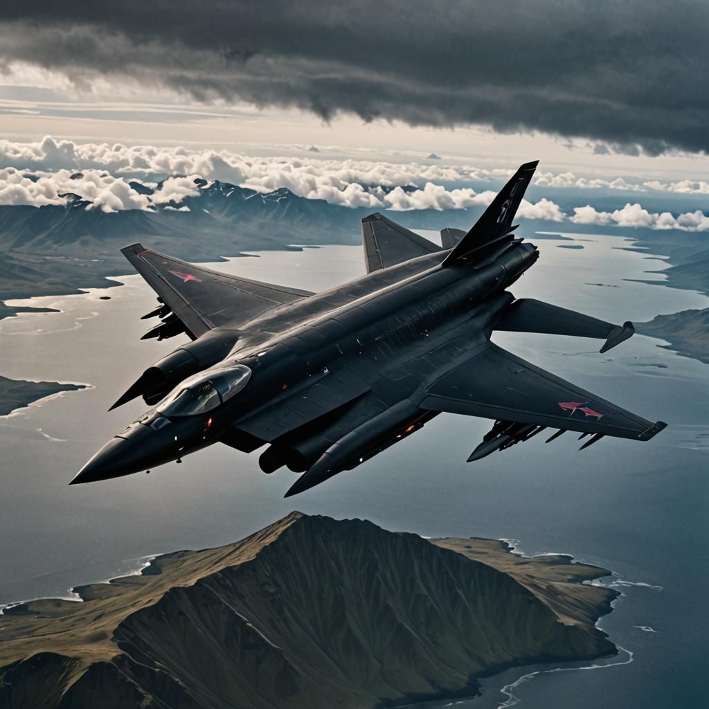 SR-71 Blackbird Soaring Over Aleutian Islands