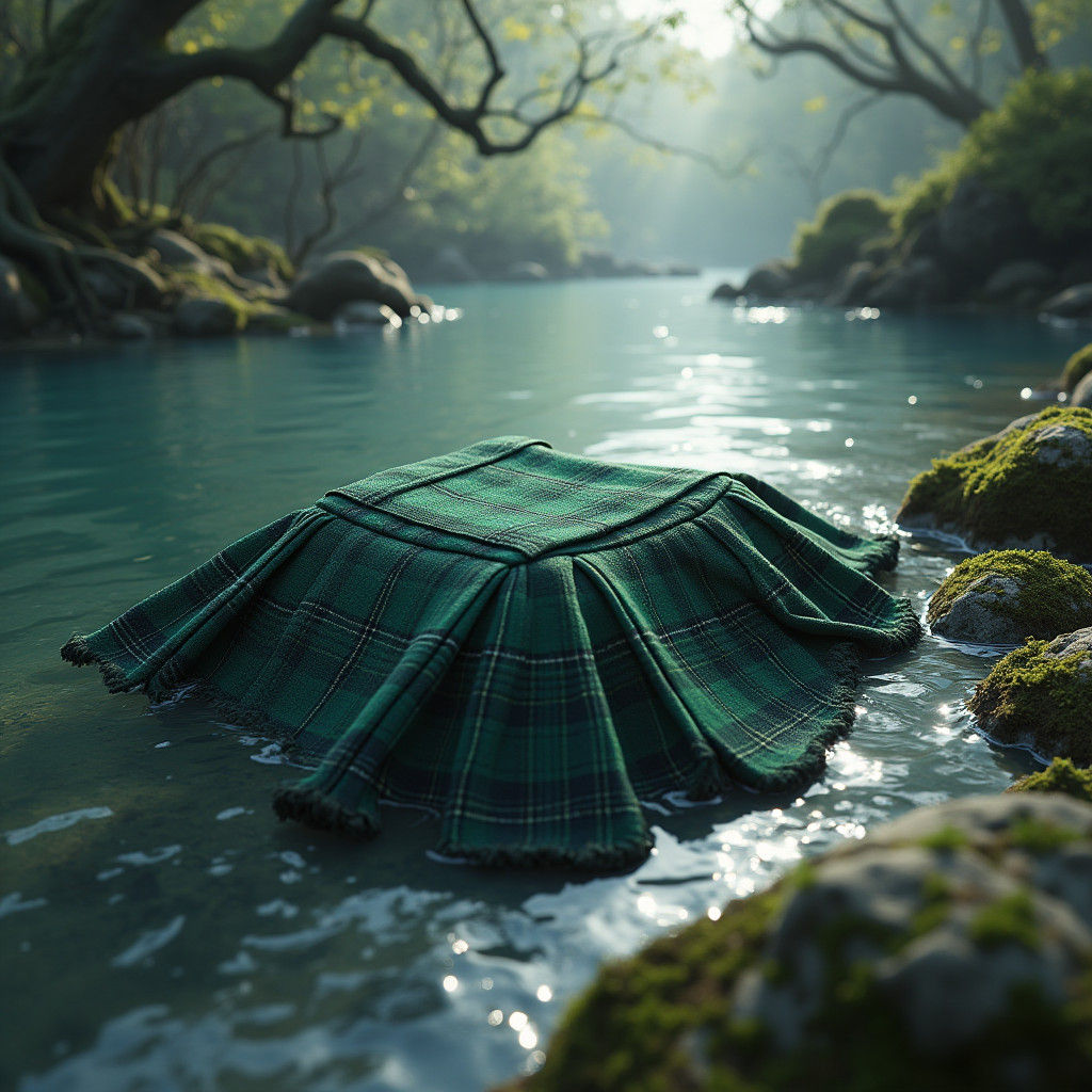 Tartan Kilt Abandoned in Mystical Loch
