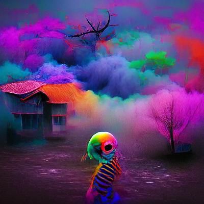 Eerie Colorful Abstract Design