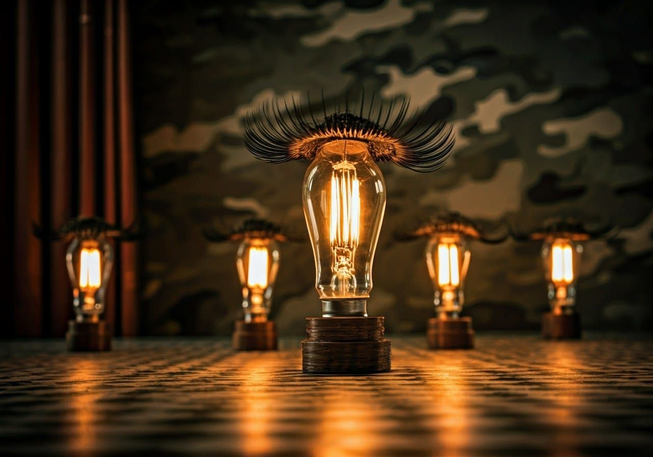 Tiny Chese String Folks with Lightbulbs