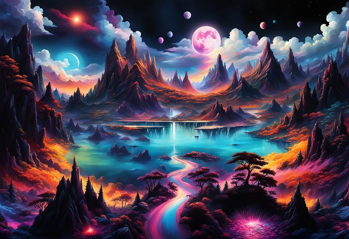 Trippycore Rave Party in Glitchcore Style