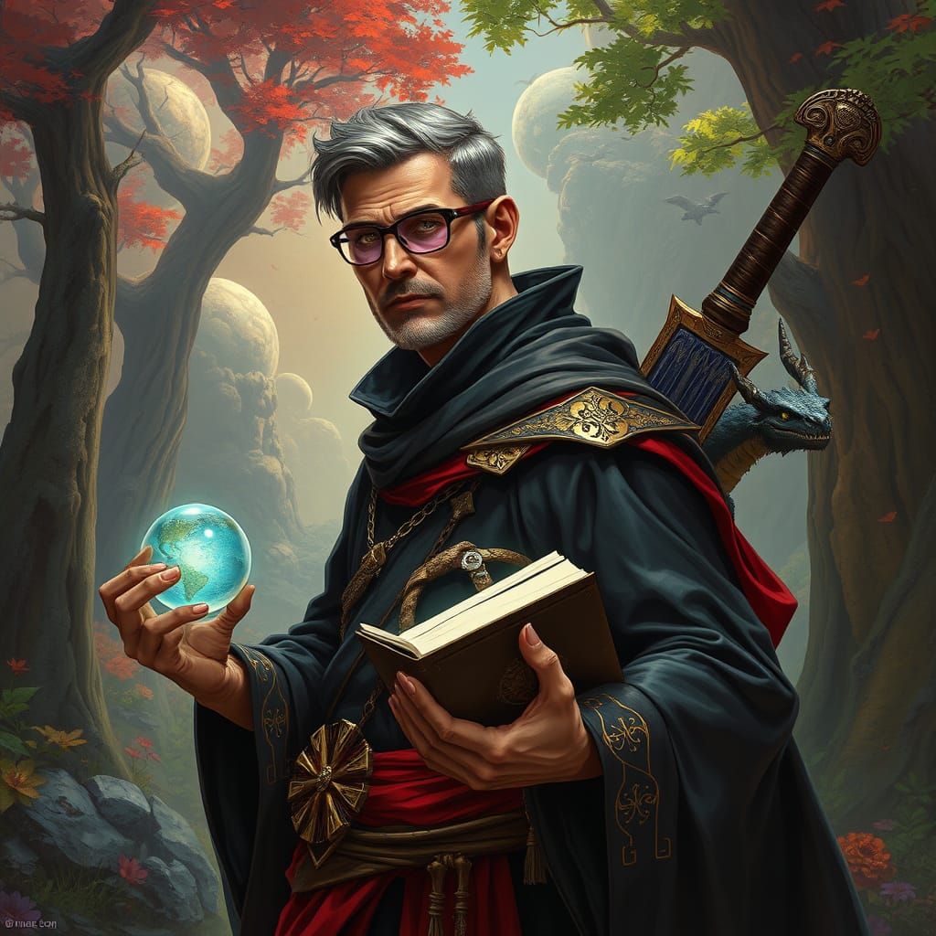 Sword-Wielding Mage Embarks on Epic Quest in Vibrant Alien F...