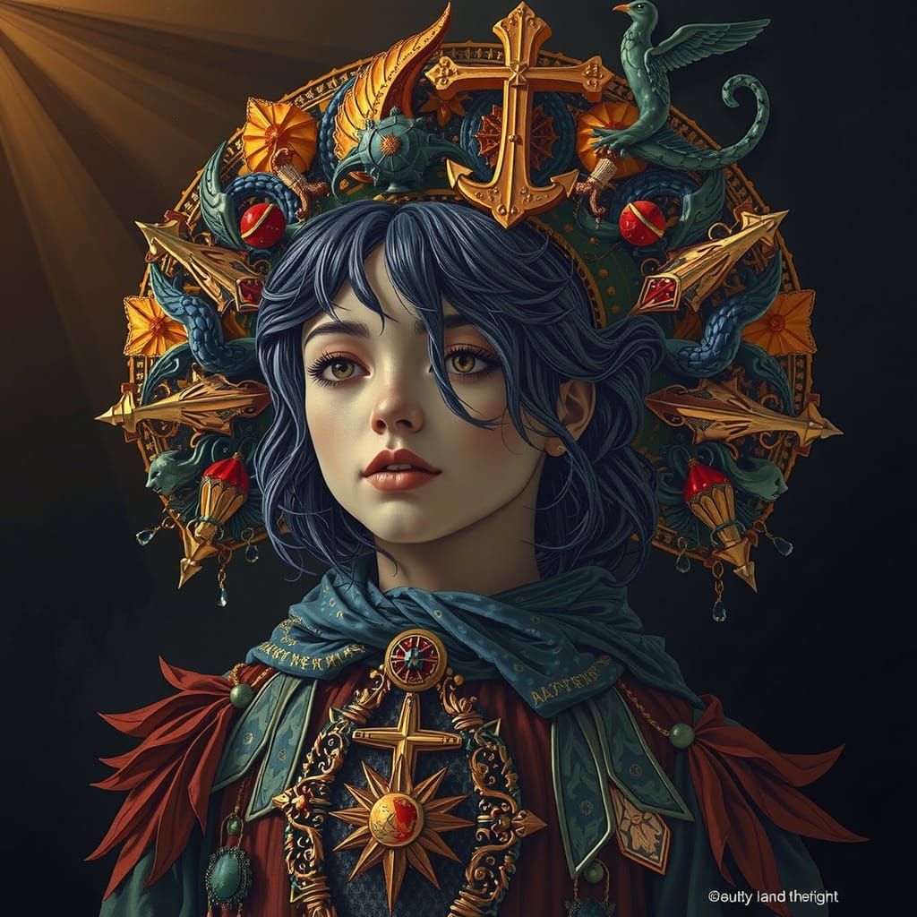 Masterpiece Painting of Beauty and Truth