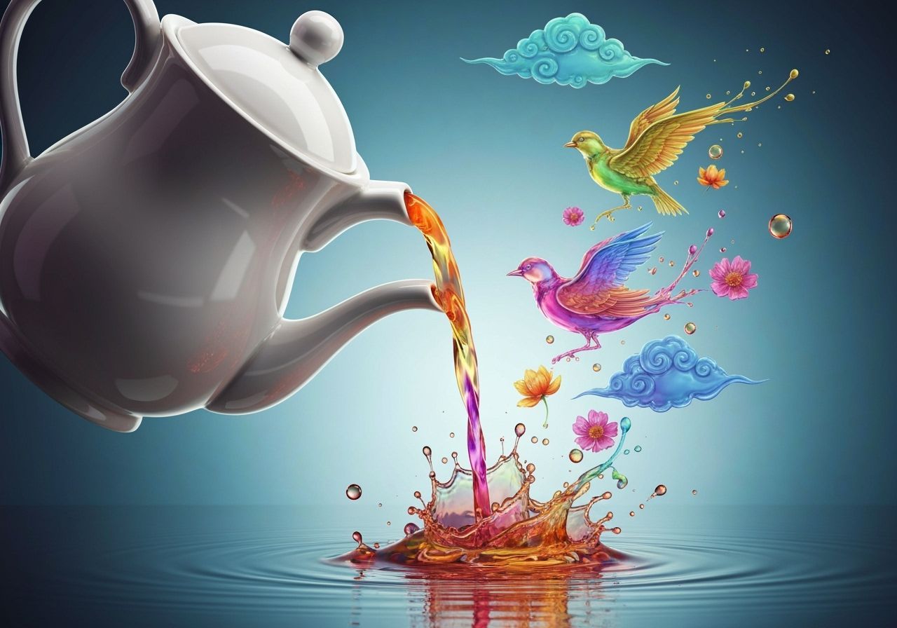 Surreal Teapot Pours Liquid into Fantastical Forms