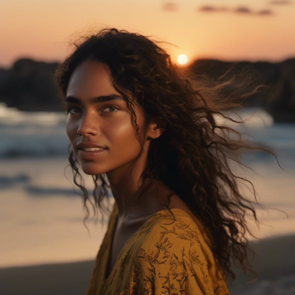 " <lora:Animation:1.0> Jeune Visage féminin, noire, longs ch...