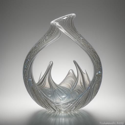 Elegant Glass Sculpture in Ultra Realistic Detail