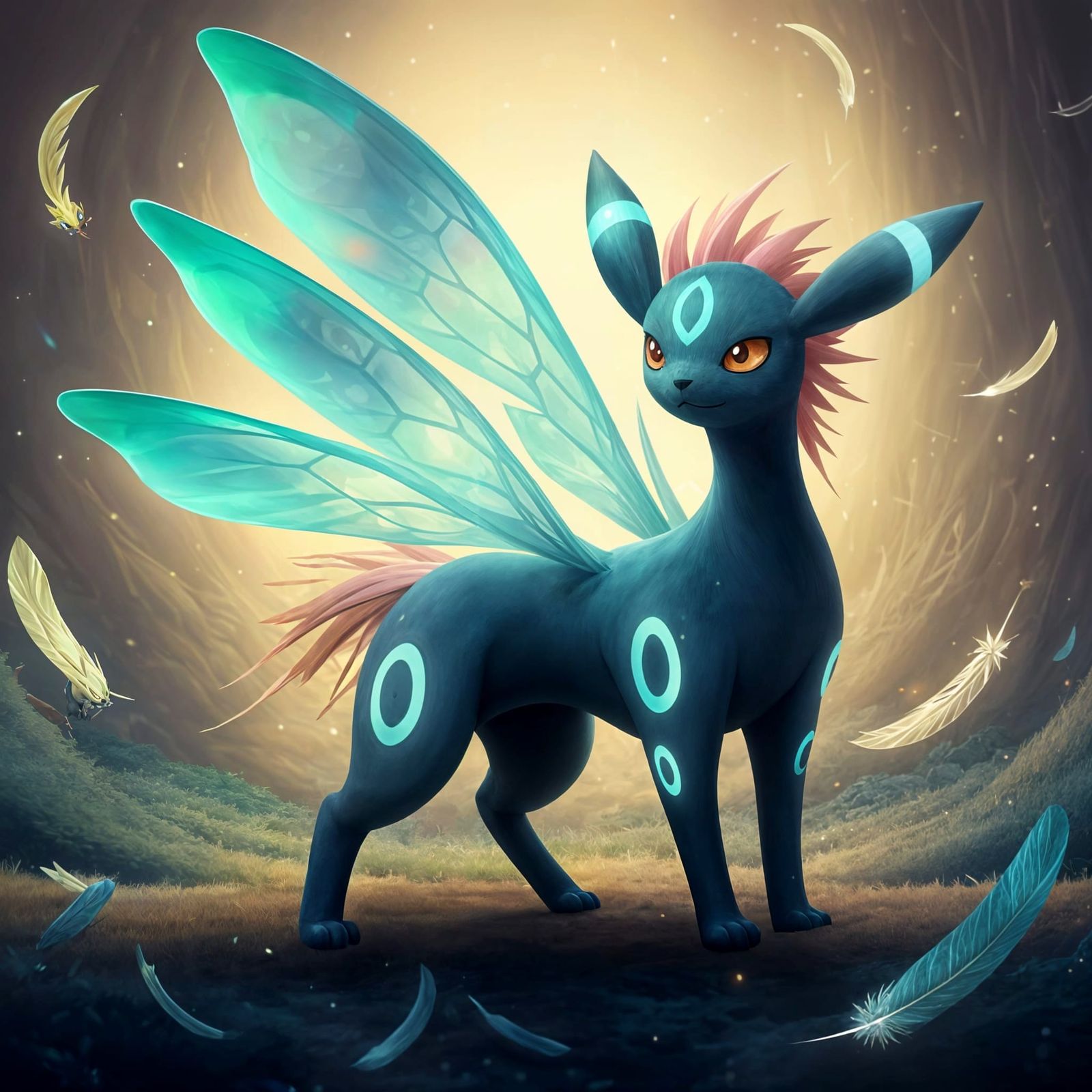 Ledyba and Umbreon Pokemon Hybrid Design