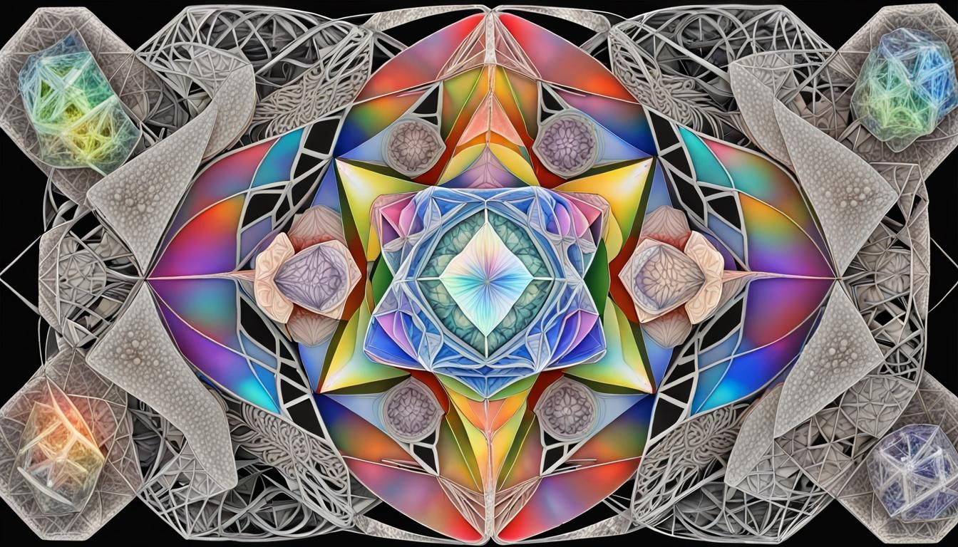 Abstract Love: Geometric Harmony and Refractive Light