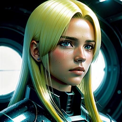 Blonde sci-fi woman