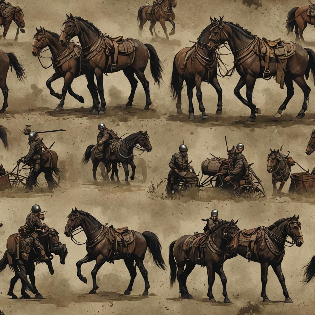 Majestic AI-Generated Warhorse