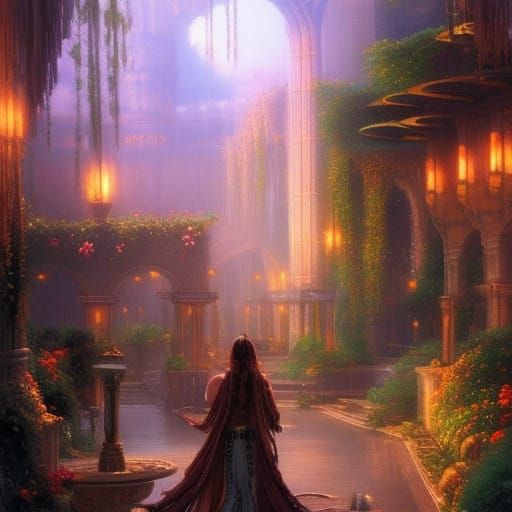 Cyberpunk Belly Dancers in Neon Cityscape