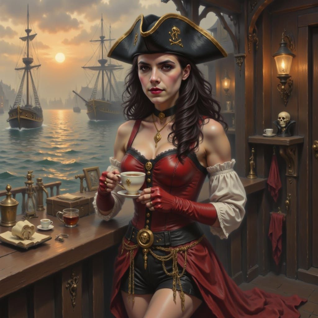 Pirate's Tea: Whimsical Fantasy Art on the High Seas