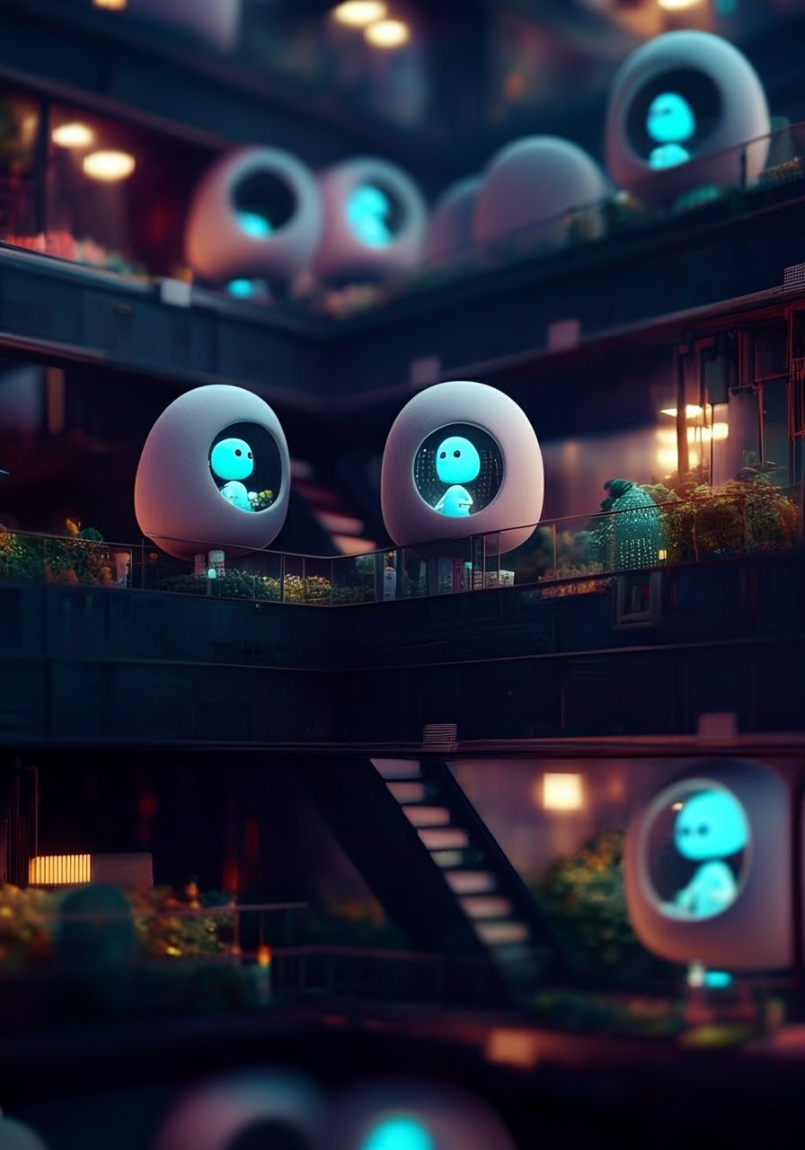 Artitechtural Negativespace Luminodoodleblend Structures wit...