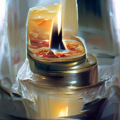 Candle as Oil Painting by James Gurney