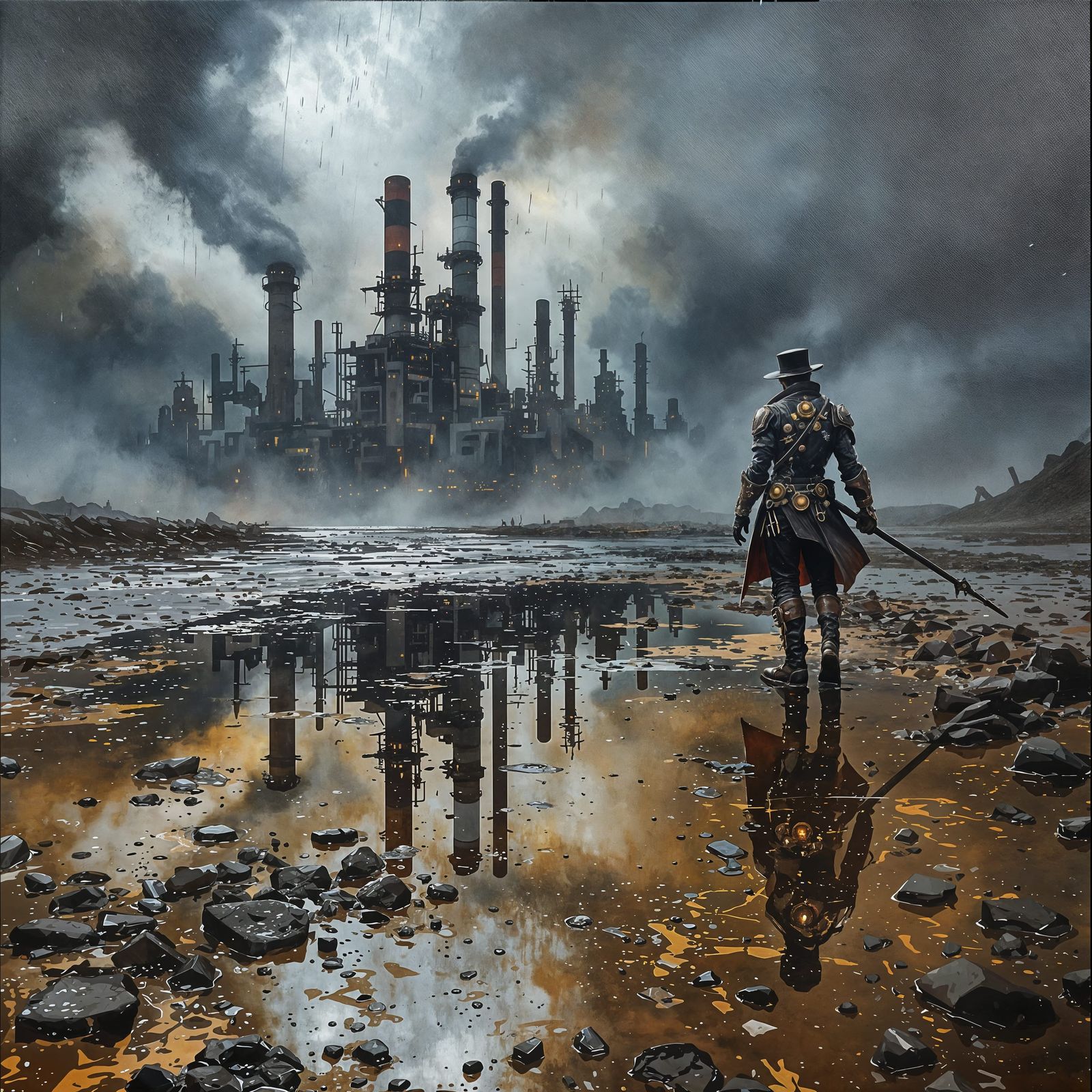 Steampunk Stalker's Dramatic Reflection