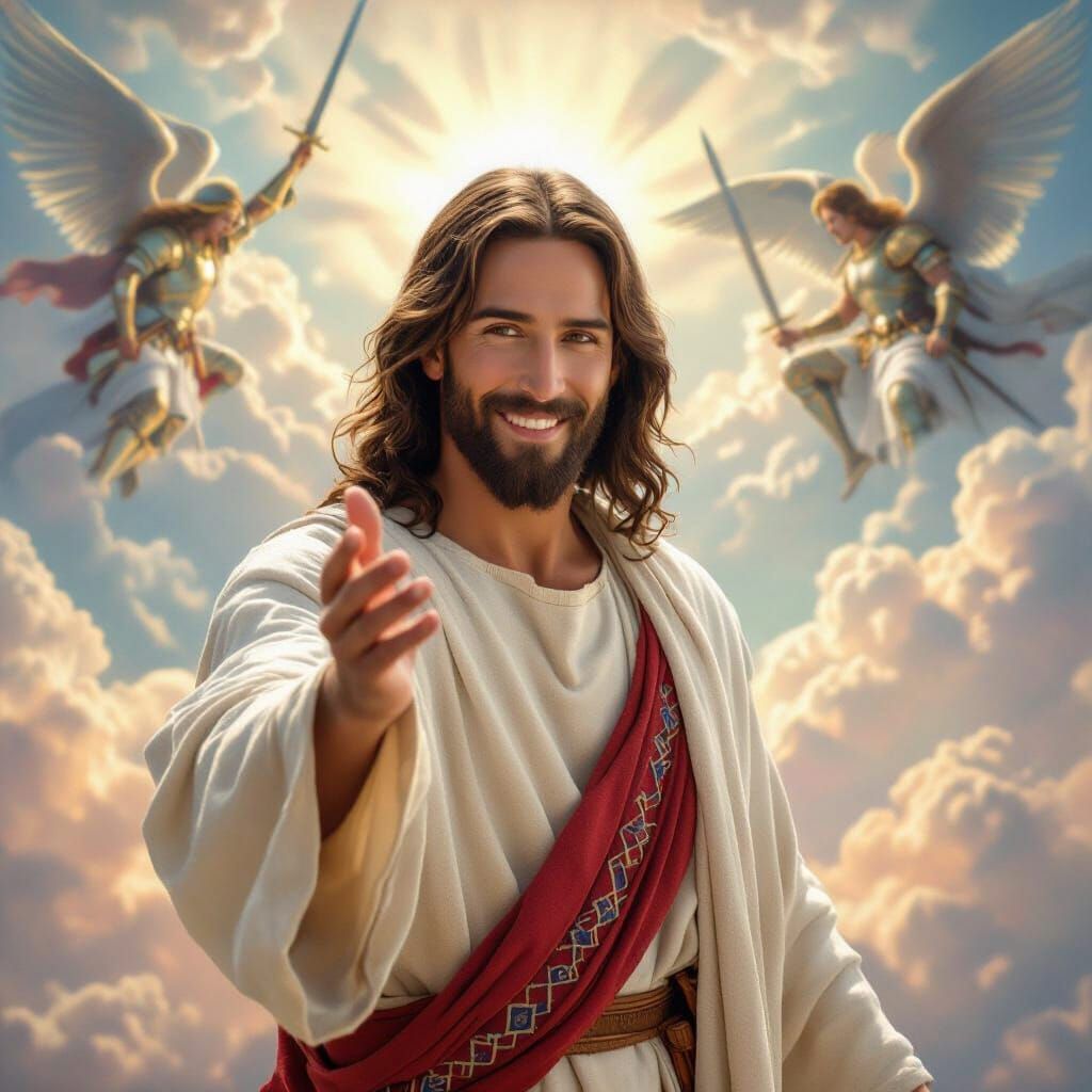 Jesus Welcomes Heaven's Army in Digital Matte Painting