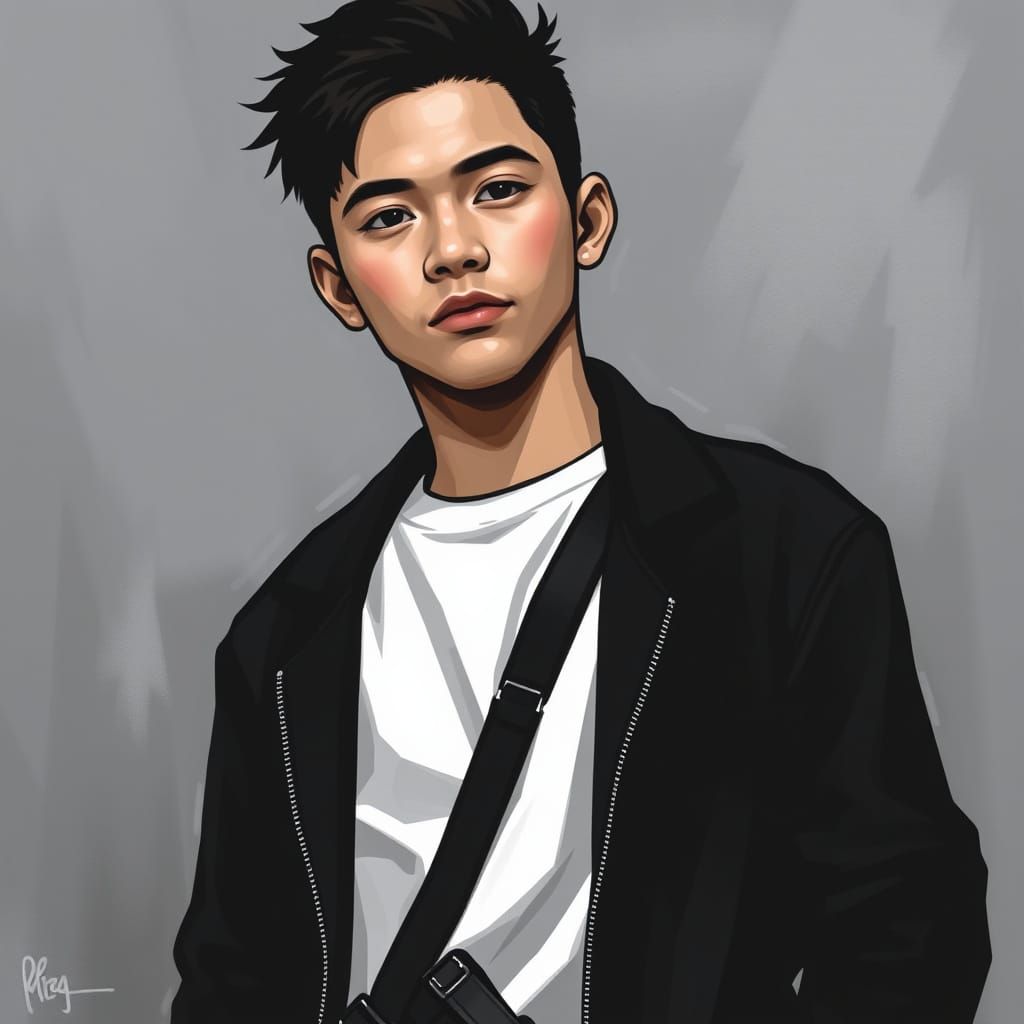 Surreal Portrait of a Stoic Filipino Warrior