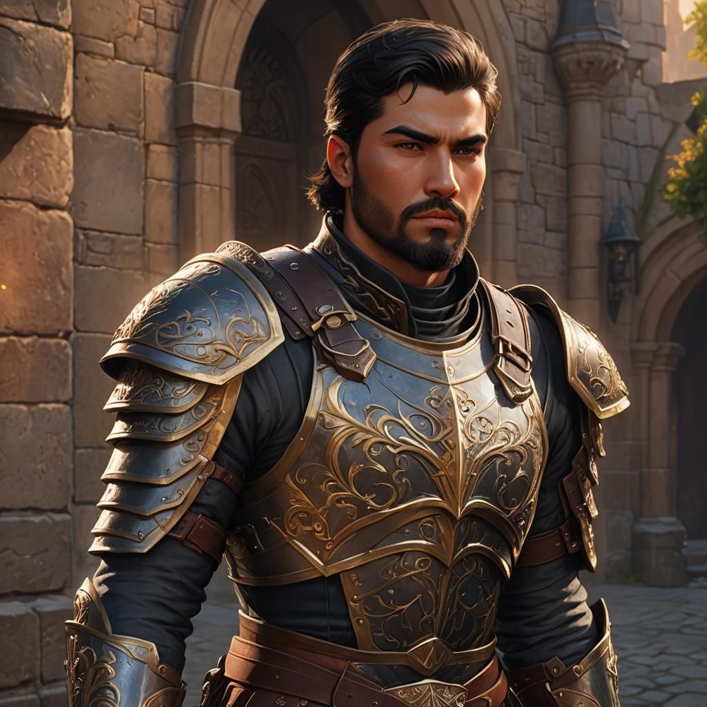 Neverwinter Guard Soldier Portrait in Fantasy Art Style
