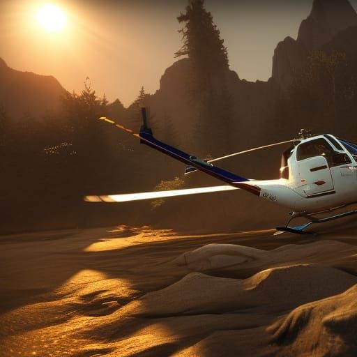 Helicopter in Epic 3D Videogame Style