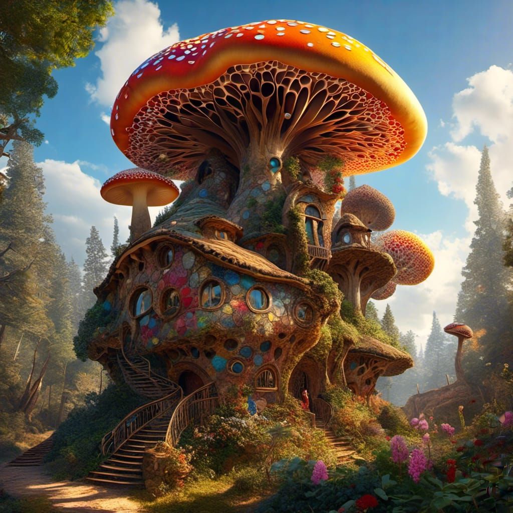 Groovy Mushroom House Inspired by Gaudí