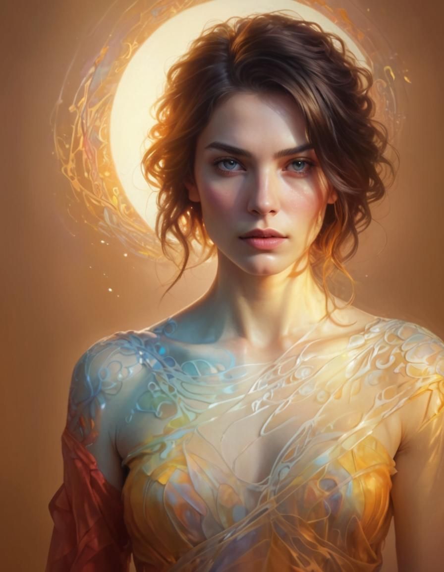 Mysterious Figure Portrait in Vivid Digital Art Style