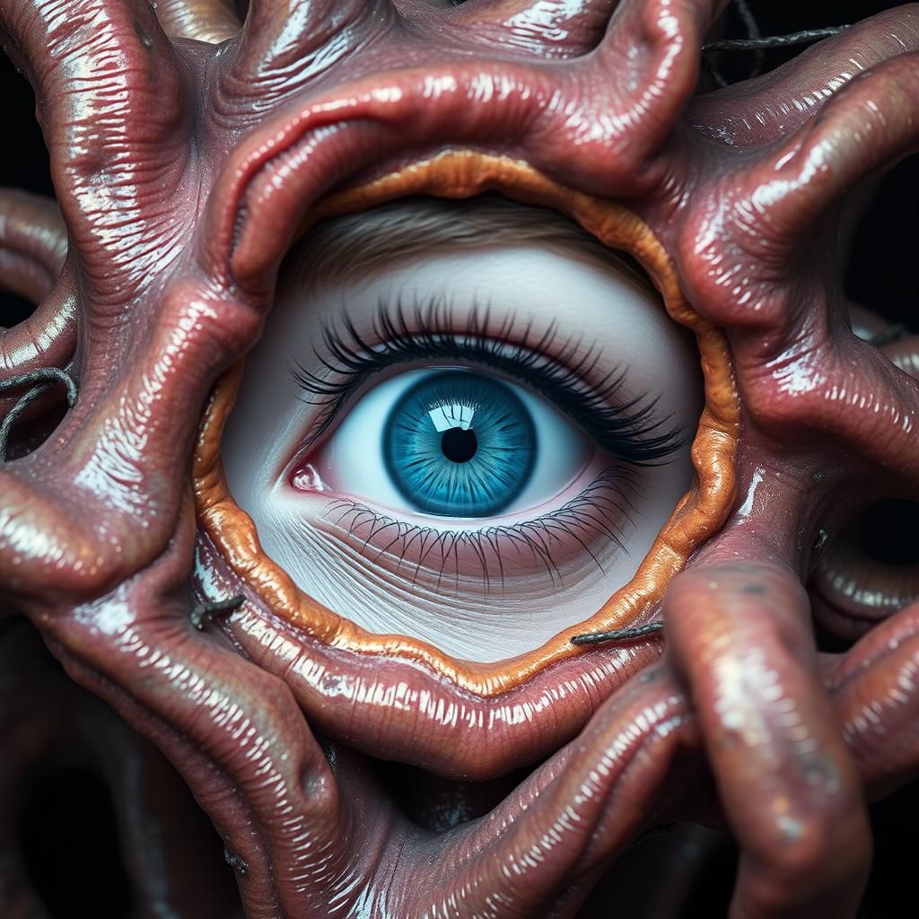 Eldritch Eye with Iridescent Tentacles