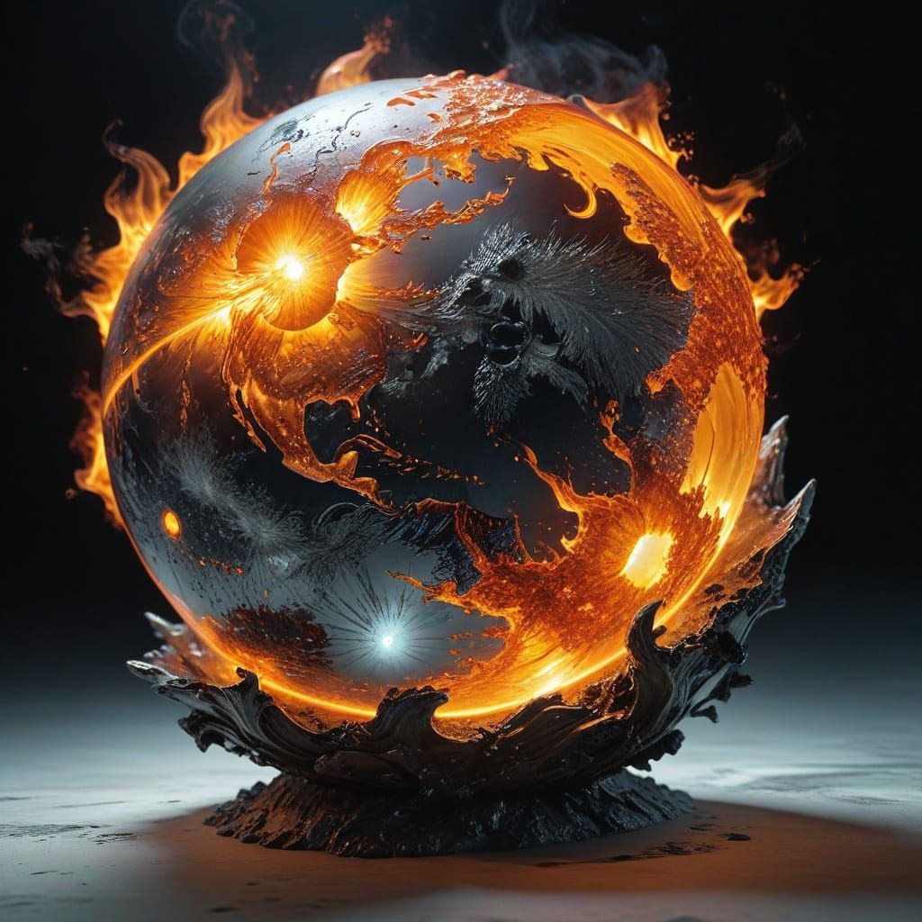 realistic modern tangible cold frozen moon