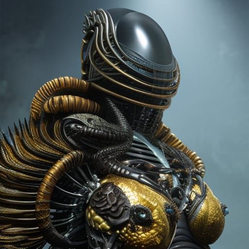 Majestic Alien Queen Emerges: Hyperdetailed Cinematic Fantas...