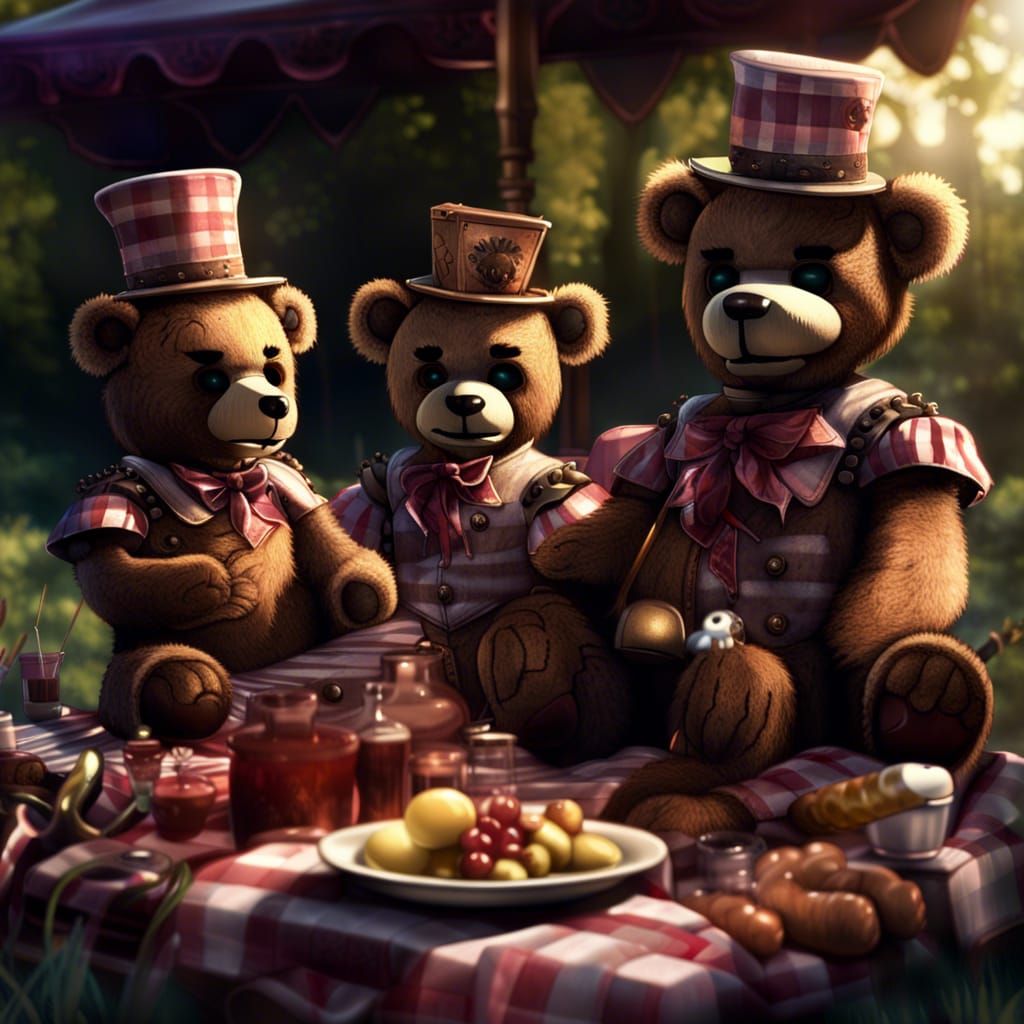 Creepy Steamnouveau Teddy Bears Picnic
