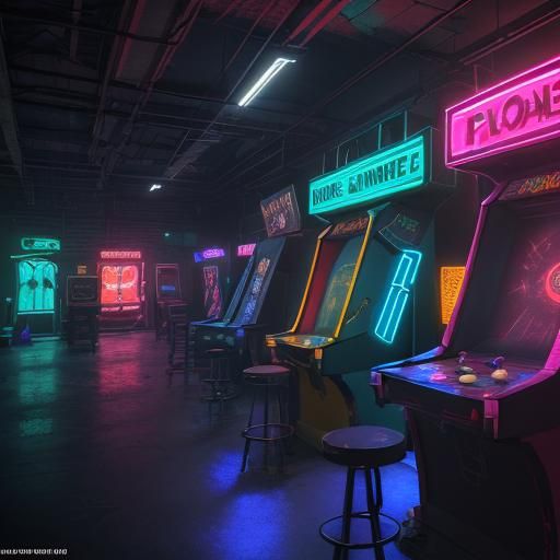 Polybius Arcade Machine in Abandoned Warehouse