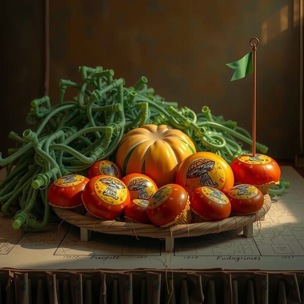 Whimsical Surreal Scene in Hyperreal Style