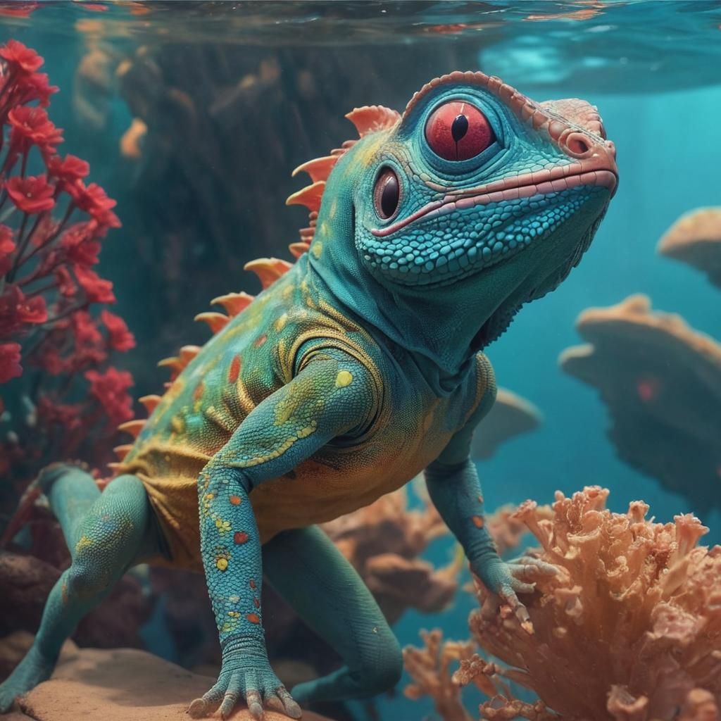 Chaotic Chameleon in Emoji Extravaganza