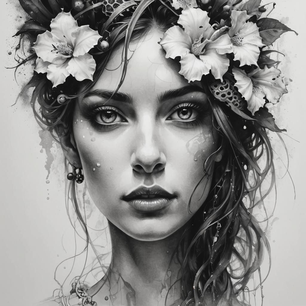 Surreal Giraffe-Dragon Fruit Hybrid in Aetherpunk Style