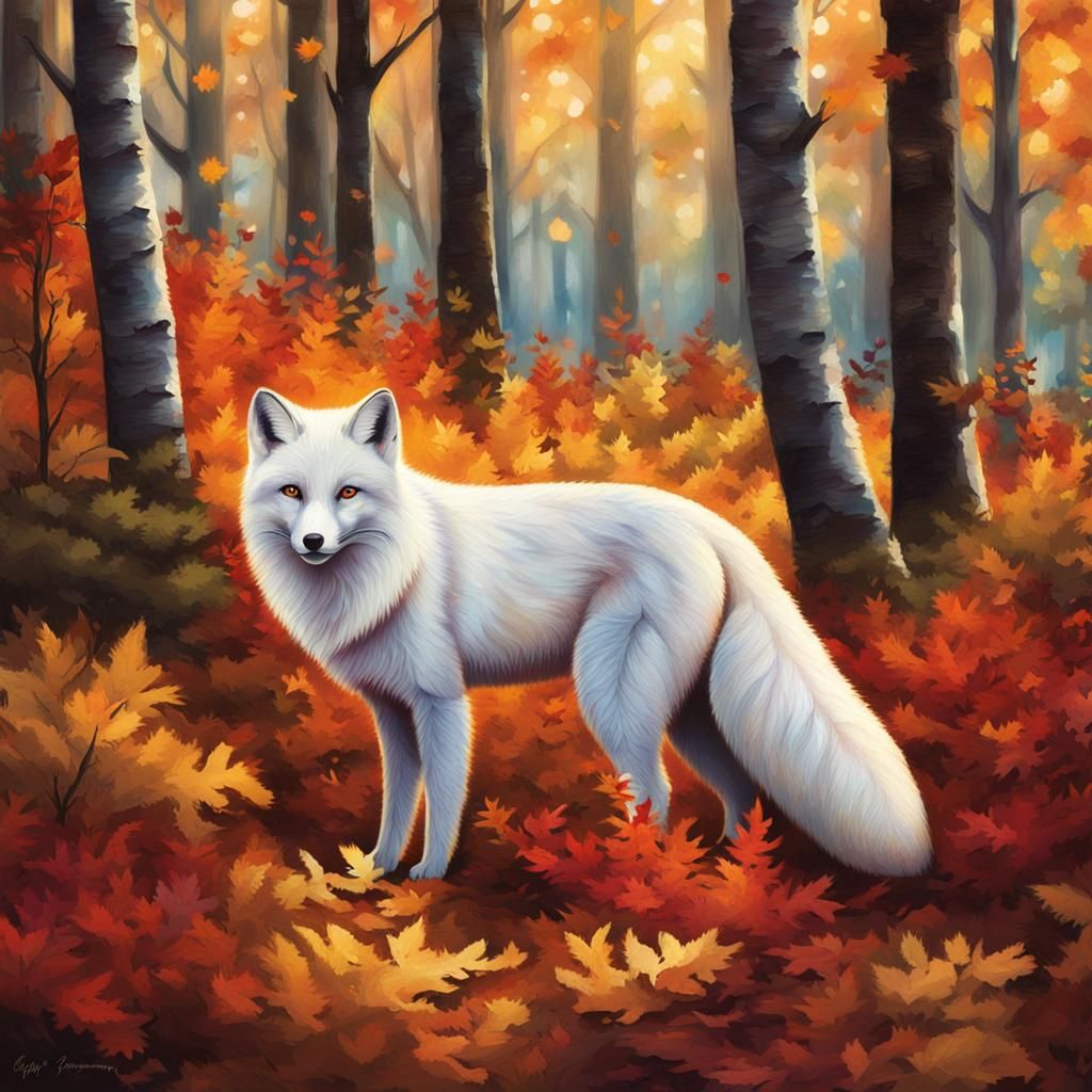 Fox in Autumn Forest: Hyperrealistic Wildlife Photography