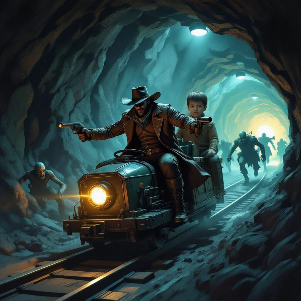 Gunslinger's Perilous Minecart Ride Through Mutant Cave