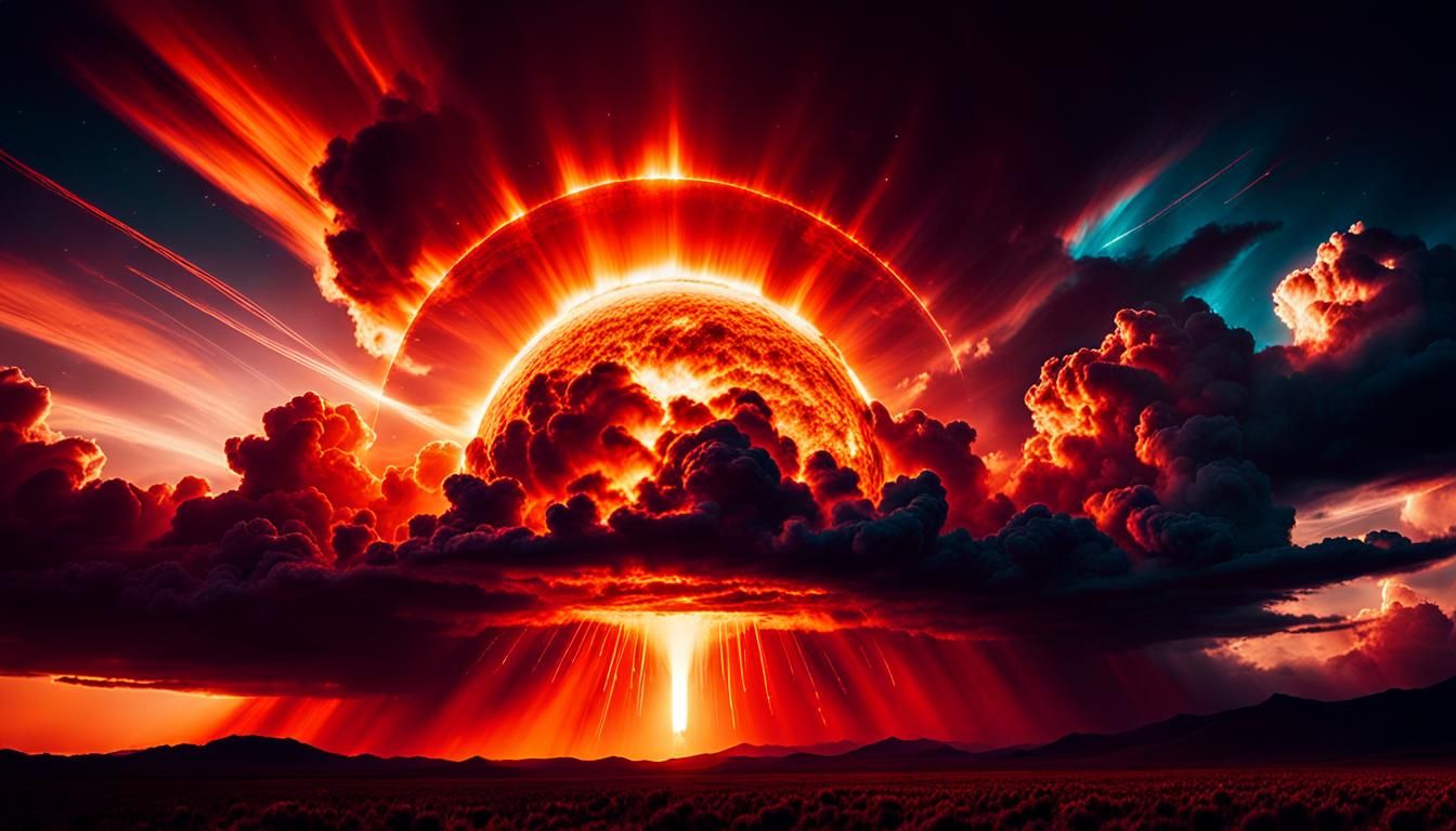 Dramatic Solar Eruption with Spaceship Landing